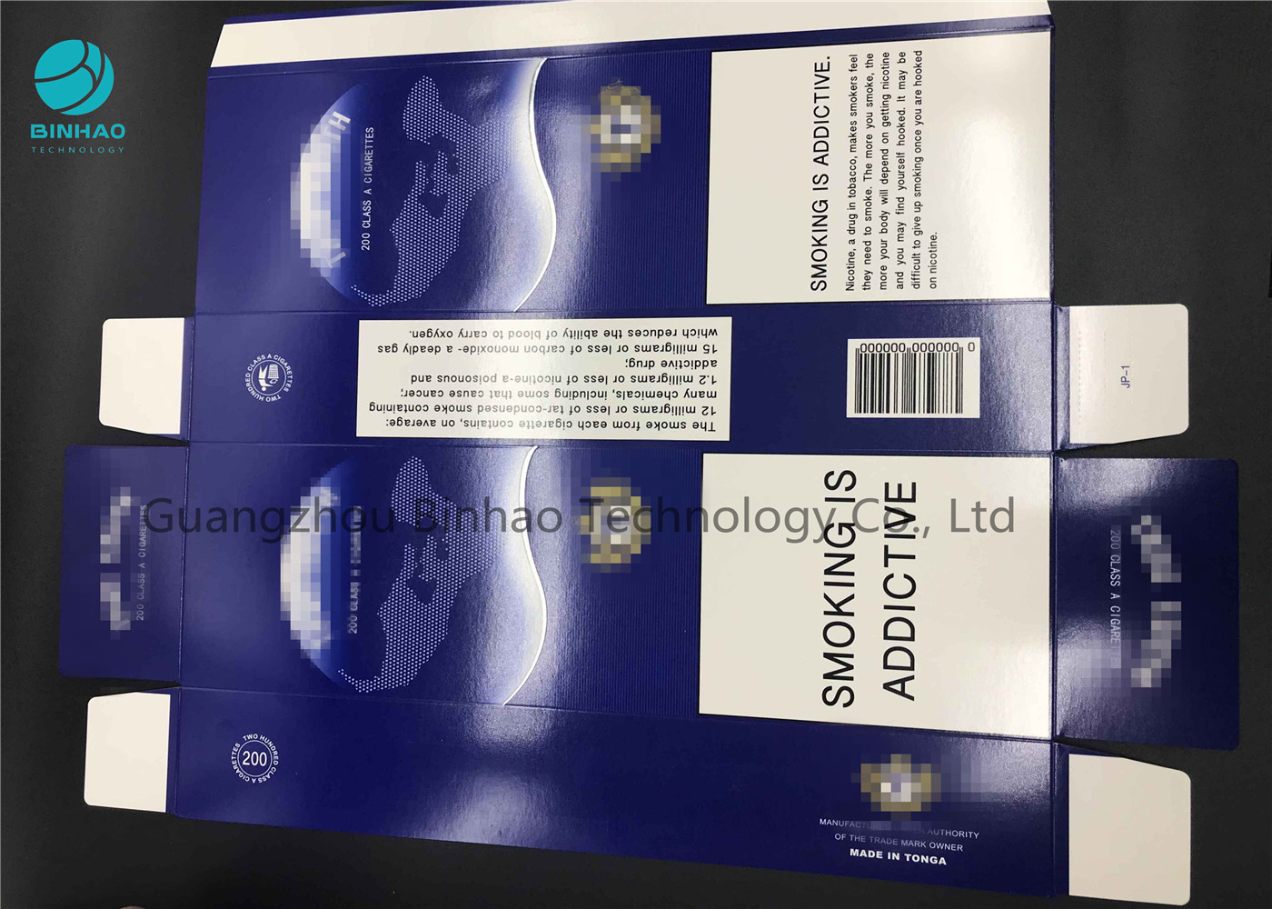Περίπτωση τσιγάρων εγγράφου χαρτονιού πολυτέλειας, καλλυντικό εσωτερικό πακέτο σκούρο μπλε