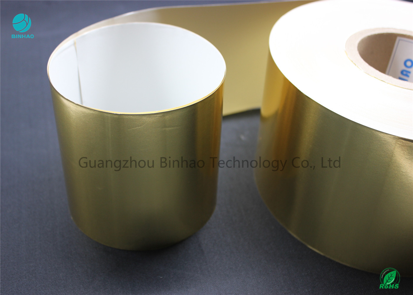 Λαμπρό χρυσό έγγραφο φύλλων αλουμινίου αλουμινίου μεταφοράς στα φιλικά υλικά 65gsm Eco