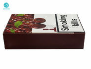 Κόκκινες υαλώδεις σφράγιση περιπτώσεων Shisha περιπτώσεων τσιγάρων χαρτονιού UV και εκτύπωση φύλλων αλουμινίου