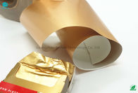 Στιλπνό χρυσό έγγραφο φύλλων αλουμινίου αργιλίου 85mm 95% για τη συσκευασία καπνών