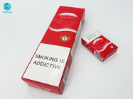 Κόκκινες περιπτώσεις εγγράφου χαρτονιού σχεδίου ανθεκτικές για τη συσκευασία κιβωτίων καπνών τσιγάρων