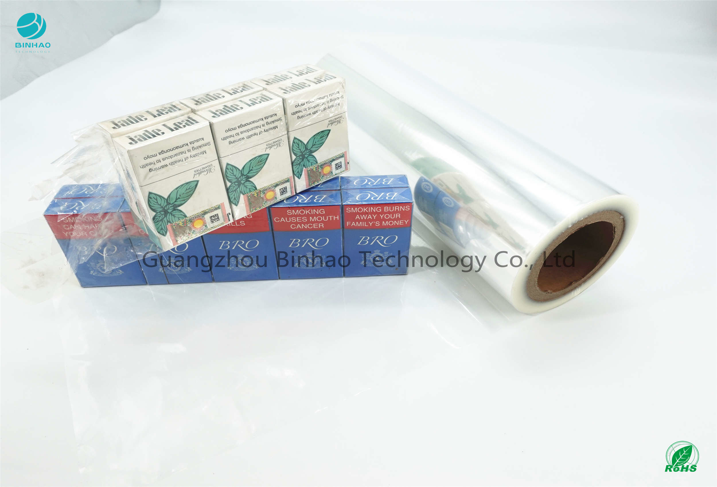 55% θερμότητα 76mm σαφής συσκευάζοντας ταινία PVC για τη συσκευασία κιβωτίων καπνών